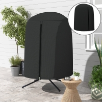 Outsunny Egg Chair Cover, 420D Oxford Fabric Waterproof Anti-dust Furniture Protector for Φ50.4" x 74.8" H Stand, Black