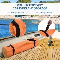 Soozier 10' x 5' Roll-Up Pool Float Pad Water Floating Mat for Lake, Ocean, Pool Playing, Relaxing & Recreation, Orange(m-4)