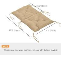 Outsunny Set of 2 Garden Chair Cushions Seat Pad with Backrest for Sunbeds, Rocking Chairs, Loungers, Outdoor & Indoor Use(m-3)