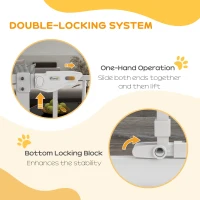 PawHut 41" Easy Open Indoor Dog Gates for Doorways, House, Stair - White(m-4)