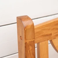 Outsunny 2-Seater Wooden Garden Bench for Yard, Lawn, Porch, Natural(m-9)