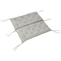 Outsunny 2-Seater Garden Bench Cushion Swing Chair Mat Replacement with Backrest, for Indoor and Outdoor, 39.4"x38.6", Grey(m-2)