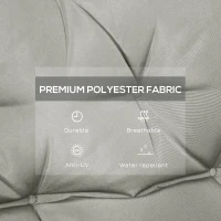 Outsunny 2-Seater Garden Bench Cushion Swing Chair Mat Replacement with Backrest, for Indoor and Outdoor, 39.4"x38.6", Grey(m-4)