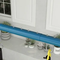 Outsunny Metal Swing Set for Backyard, 3 in 1 Design with 1 Nest Swing, 2 Seats, 1 Slide, Holds Up to 352 lbs. for Ages 3-8(m-9)