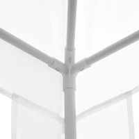 Outsunny 9' x 9' Portable Canopy Party Tent Gazebo Outdoor Sunshade for Weddings Parties with Dressed Legs, White(m-9)