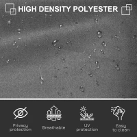 Outsunny Patio Outdoor Folding Retractable Side Awning Privacy Screen with Resistance to UV Rays & Wind, 118" x 63", Light Grey(m-7)