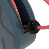 Outsunny 1/2" 49ft Retractable Hose Reel with 8 Pattern Hose Nozzle, Any Length Lock, Auto Rewind System & 180° Swivel Bracket(m-10)