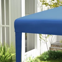 Outsunny 9' x 9' Portable Canopy Party Tent Gazebo Outdoor Sunshade for Weddings Parties with Dressed Legs, Blue(m-10)