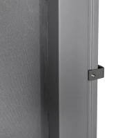 Outsunny Patio Outdoor Folding Retractable Side Awning Privacy Screen with Resistance to UV Rays & Wind, 118" x 63", Light Grey(m-10)