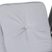 Outsunny 2-Seater Outdoor Porch Swing with Adjustable Canopy, Patio Swing Chair for Garden, Poolside, Backyard, Light Gray(m-7)