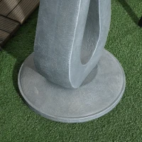 Outsunny Outdoor Resin Bird Bath, 20.1" Tall Birdbath with Stone Look, Standing Bird Feeder for Garden, Yard, Patio(m-10)