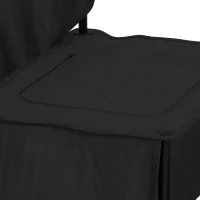 Outsunny Double Camping Chairs for 2 People with Cooler Bag Table Cup Holder Portable Folding Lawn Chair with Carrying Bag Black(m-9)