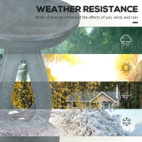 Outsunny Outdoor Resin Bird Bath, 20.1" Tall Birdbath with Stone Look, Standing Bird Feeder for Garden, Yard, Patio(m-6)