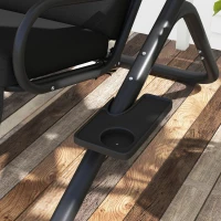 Outsunny 2-Seater Outdoor Porch Swing with Canopy, Patio Swing Chair for Garden, Poolside, Backyard, Black(m-10)