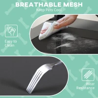 PawHut Raised Dog Bed Cooling Dog Cot w/ Canopy Washable Breathable Mesh, for Small and Medium Dogs, Light Grey(m-6)