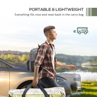 Outsunny SUV Awning Tailgate Tent, Portable Car Awning with Side Wall, for Truck, RV, Van, Trailer and Overlanding Camping(m-7)