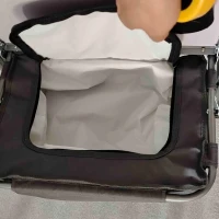 Outsunny Folding Directors Chair, Aluminum Camping Chair for Adults with Side Table, Cup Holder, Cooler Bag and Pocket, Grey(m-9)