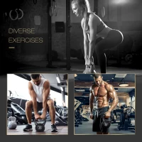 Soozier 26lb Fitness Kettlebell, Plastic Exercise Weight, Weightlifting Tools with Sand, Handle, Noise Reduction for Home, Gym(m-4)