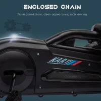 Aosom Pedal Go Kart with Adjustable Seat, Forward, Backward, Handbrake, Shock Absorption for 3-8 Years, Black(m-9)