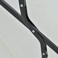 Outsunny 6.6 x 6ft Half Patio Umbrella Outdoor Parasol with Double-Sided Canopy, Crank Handle, Base for Garden, Balcony, Cream(m-9)