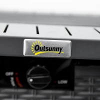 Outsunny Propane Fire Pit Table Smokeless Gas Firepit with 40,000 BTU Burner Thermocouple, Lava Rocks, Cover, Spark Guard(m-10)