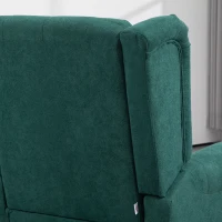 HOMCOM Wingback Accent Chair for Living Room, Button-Tufted Lounge Chair with Round Armrests and Wood Legs, Dark Green(m-8)