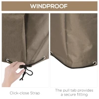 Outsunny Patio Furniture Covers Outdoor Furniture Cover for Dining Table Chair Set, Waterproof, Anti-UV, 108" x 80" x 35", Beige(m-6)