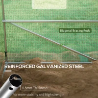 Outsunny 20' x 10' Walk-in Greenhouse with Sprinkler System, Tunnel Green House with Wide Roll-up Door, 12 Mesh Windows, Green(m-7)