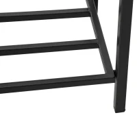 Outsunny Rattan Raised Garden Boxes, Elevated Flower Beds with Storage Shelf for Herbs, Flowers, Vegetables, Black(m-11)