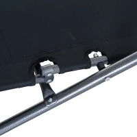 Outsunny Folding Chaise Lounge Chair, Outdoor Portable 2-Level Adjustable Recliner Zero Gravity Chair with Headrest Pillow, Armrests with Storage Mesh Pocket, Black(m-9)