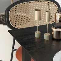 HOMCOM 30" Square Dining Table, Farmhouse Dining Room Table with Pine Wood Frame, Space Saving Small Kitchen Table, Black(m-10)