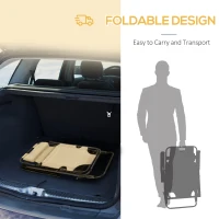 Outsunny Folding Chaise Lounge Chair, Outdoor Portable 2-Level Adjustable Recliner Zero Gravity Chair with Headrest Pillow, Beige(m-5)