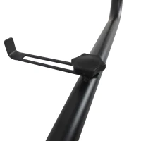 Outsunny Adjustable Balcony Hanging Railing Table, Metal Mounting Mini Wall Desk Storage Rack, Outdoor Flower Stand Serving Table Rectangle, Black(m-10)