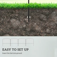 Outsunny 4 Pack Garden Fencing for Yard, Decorative Fence Panels as Animal Barrier and Flower Edging, Swirls(m-4)