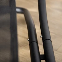 PawHut 47.5" Elevated Foldable Cool Dog Bed for Medium Dog, Indoor Outdoor Raised Pet Cot with Breathable Mesh, Black(m-10)