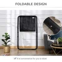 PawHut 47.5" Elevated Foldable Cool Dog Bed for Medium Dog, Indoor Outdoor Raised Pet Cot with Breathable Mesh, Black(m-6)