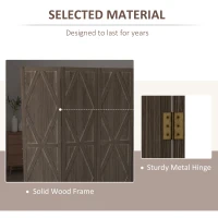 HOMCOM 5.6 Ft. Tall 4-Panel Room Divider, Diamond Pattern Freestanding Folding Privacy Screen Panels, Partition Wall Divider for Indoor Bedroom Office(m-5)