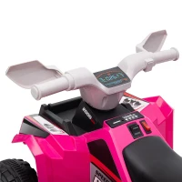 Aosom 6V Electric Toy Car with Forward Backward, Wear-Resistant Wheels for Ages 18-36 Months, Pink(m-9)