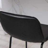 HOMCOM Bar Stools Set of 2, Upholstered Counter Height Bar Chairs, Kitchen Stools with Steel Legs(m-10)