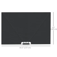 Outsunny 93" x 63" Patio Side Awning, Folding Outdoor Privacy Screen for Patio, Terrace, Balcony, Poolside, Deck, Dark Grey(m-3)