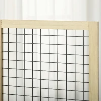 HOMCOM 4.7' 4 Panel Room Divider, Indoor Privacy Screens for Home, Natural(m-8)