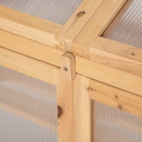 Outsunny Wooden Cold Frame Greenhouse, Raised Planter Bed Protection with Openable Top and 3 Shelves for Outdoor Indoor, 27.5" x 19.75" x 47.25", Brown(m-7)