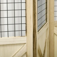 HOMCOM 4.7' 4 Panel Room Divider, Indoor Privacy Screens for Home, Natural(m-7)