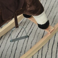 Qaba Kids Plush Ride-On Rocking Horse Toy Cowboy Rocker with Fun Realistic Sounds for Child 3-6 Years Old, Brown(m-10)