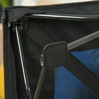 PawHut Elevated Pet Cot with Removable Canopy Shade UV Protection Portable Foldable Raised Bed Cot Carry Bag for Large and Medium-sized Dogs Indoor Outdoor Black(m-8)