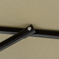 Outsunny 9' Offset Hanging Patio Umbrella, Cantilever Umbrella with Easy Tilt Adjustment, Cross Base and 8 Ribs for Backyard, Poolside, Lawn and Garden, Brown(m-10)