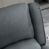 HOMCOM Vibrating Massage Recliner Chair with Heat, Wingback Push Back Reclining Chair for Living Room, Charcoal Gray(m-8)