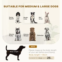 PawHut Pearl Design Pet Sofa for Medium and Large Sized Dogs, Pet Bed with Cushion and Solid Wood Legs, Charcoal Gray(m-4)