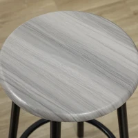 HOMCOM 5-Piece Bar Table Set for 4, Industrial Counter Height Bar Table and Chairs for Kitchen, Dining Room, Grey(m-9)