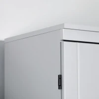 HOMCOM 70" Kitchen Pantry Cabinet, Freestanding Storage Cabinet with 4 Doors and 2 Adjustable Shelves for Dining Room, Gray(m-9)